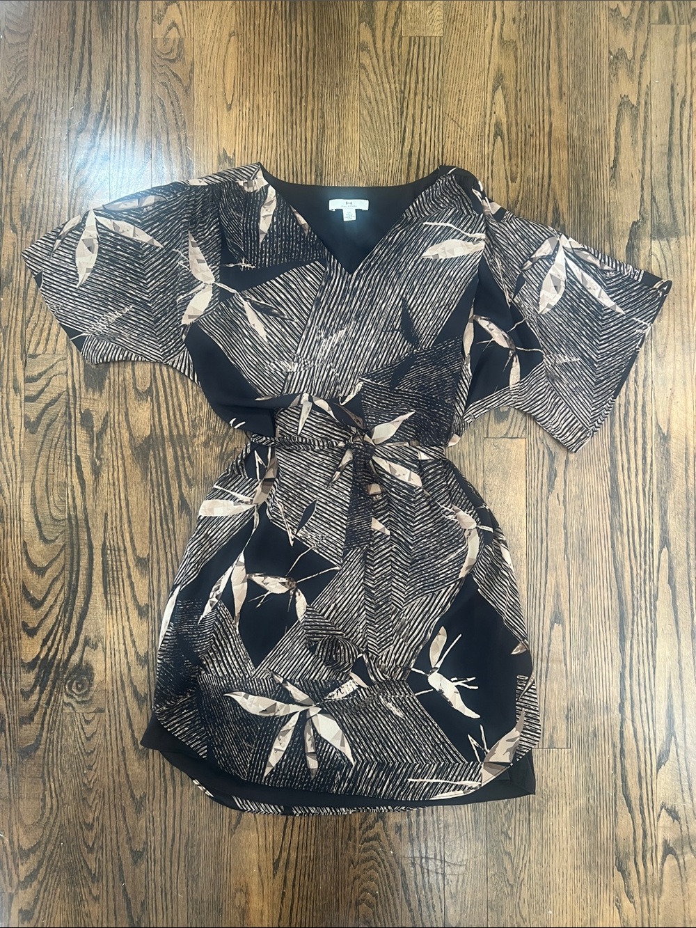 H by Halston Black & Beige Floral Dress